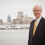 Dave Ullrich of GLSL stands at waterfront