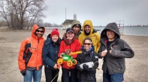 Field test crew at Cherry Beach. (Robot Missions)